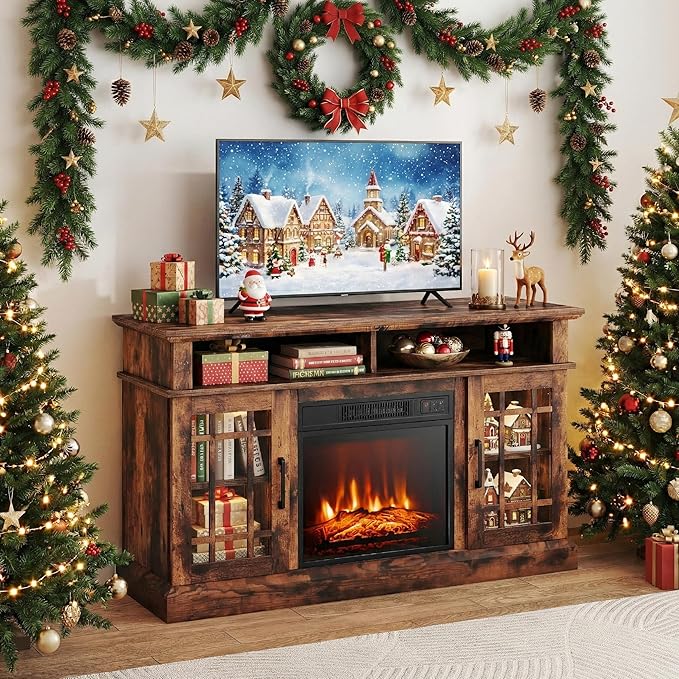 SIMOE Fireplace TV Stand for 55 TV, 48 Inch Stand - Image 7