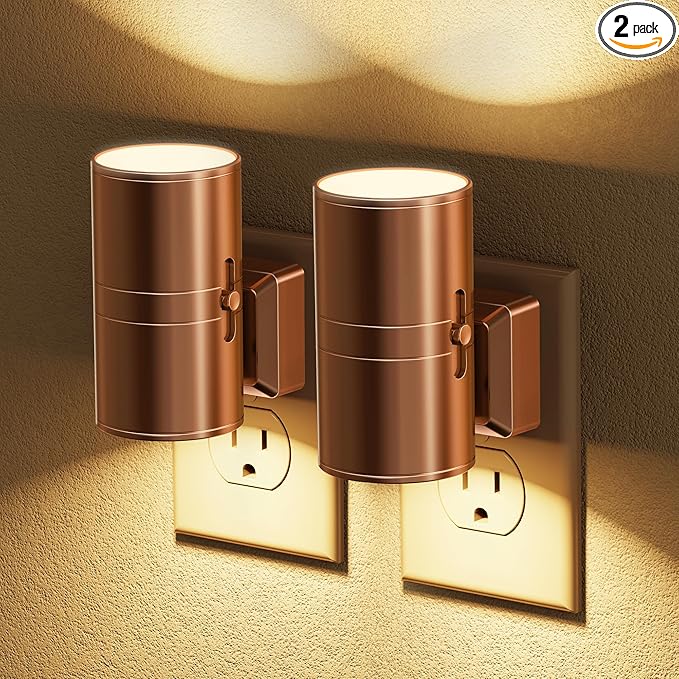 JandCase Night Light, LED Night Lights Plug into Wall, 2 Pack Automatic by JandCase