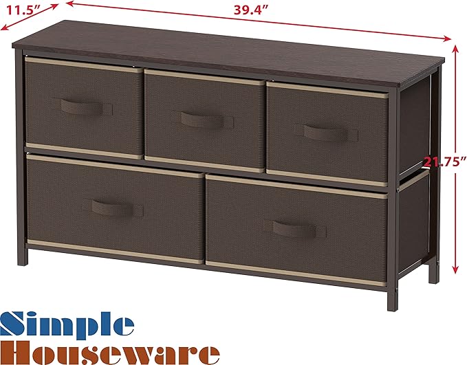 Simple Houseware Wide Dresser for Bedroom - Image 3