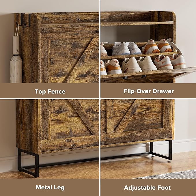 EOYUTLLY Shoe Cabinet for Entryway - Image 7