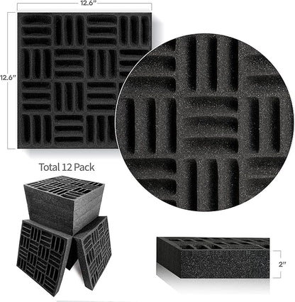 Foroomaco 12 Pack Sound Proof Foam Panels - Image 2