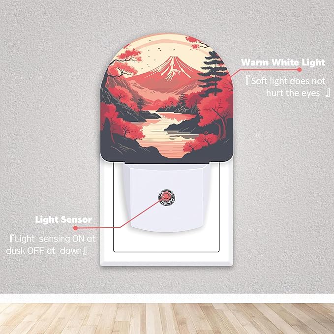 Axxitude Japanese Mountains Night Lights Plug into Wall - Image 2