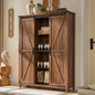 OKD Storage Cabinet with 2 Sliding Door, 7-Tier 62" Tall Farmhouse Entryway by OKD