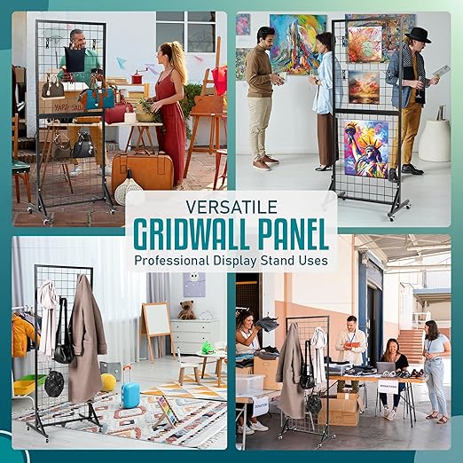 2 Gridwall Panels | 5 FT Tall x 2 FT Wide Portable Display Stand - Image 7
