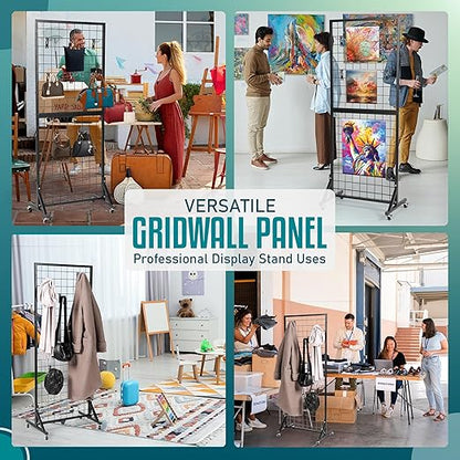 2 Gridwall Panels | 5 FT Tall x 2 FT Wide Portable Display Stand - Image 7