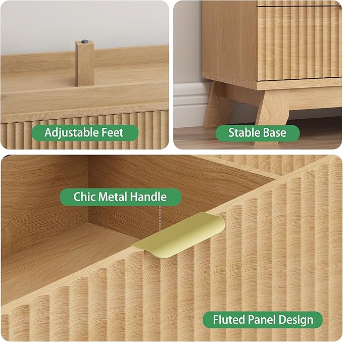 Fluted Dresser for Bedroom - Image 6