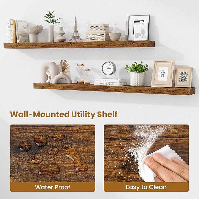 Fun Memories 55 Inch Floating Shelves Bedroom, Large Extra Floating Shelf Set - Image 4