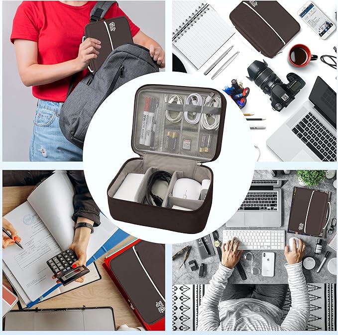 Electronics Organizer, Travel Cord Organizer Pouch, Portable Cable Organizer - Image 6