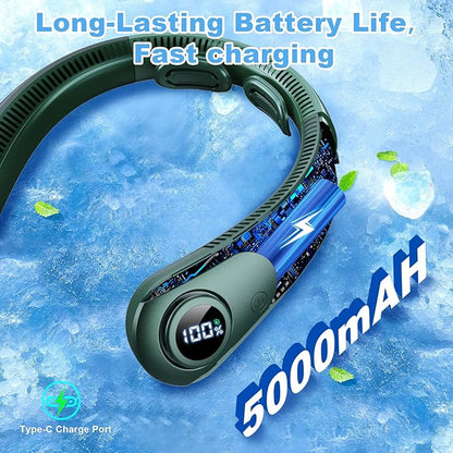Portable Neck Fan that Blow Cold Air, LED Display, Rechargeable Hands-Free - Image 6