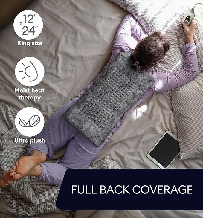 GENIANI Electric Heating Pad for Back Pain & Cramps Relief, Electric Throw - Image 5
