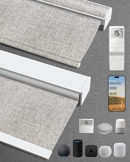 Kincmo Motorized Blinds with Remote, 100% Blackout Motorized Roller Shades Work by KincmoBlinds