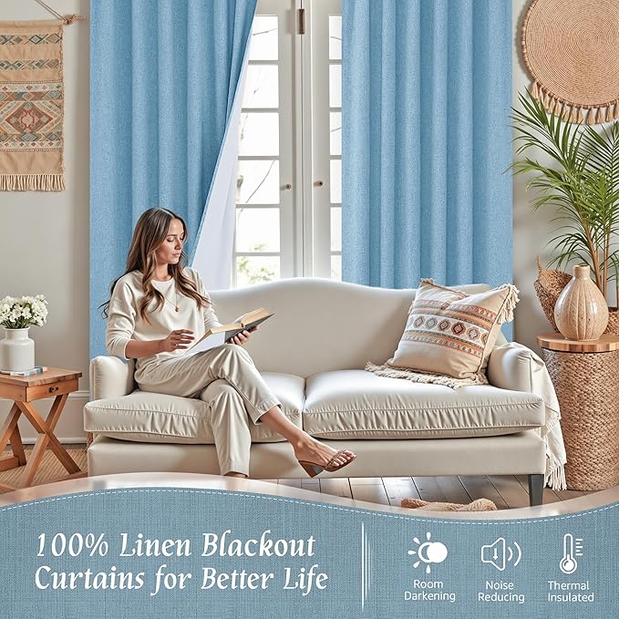 LAMIT Full Blackout Window Curtains - Image 2