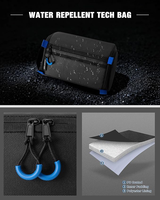 Electronics Organizer Travel Case, Water Resistant Tech Bag Charger Pouch - Image 4