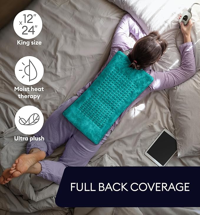GENIANI Electric Heating Pad for Back Pain & Cramps Relief, Electric Throw - Image 3