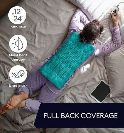 GENIANI Electric Heating Pad for Back Pain & Cramps Relief, Electric Throw - Image 3