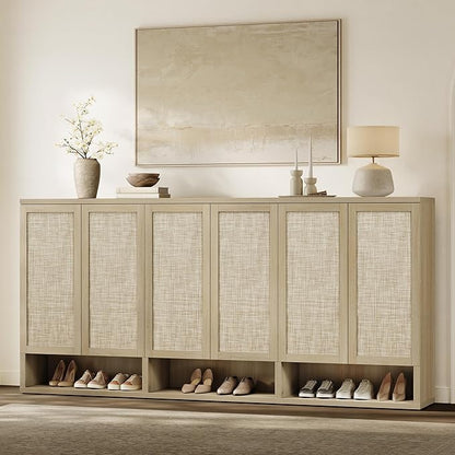 SICOTAS Rattan Shoe Storage Cabinet - Image 8