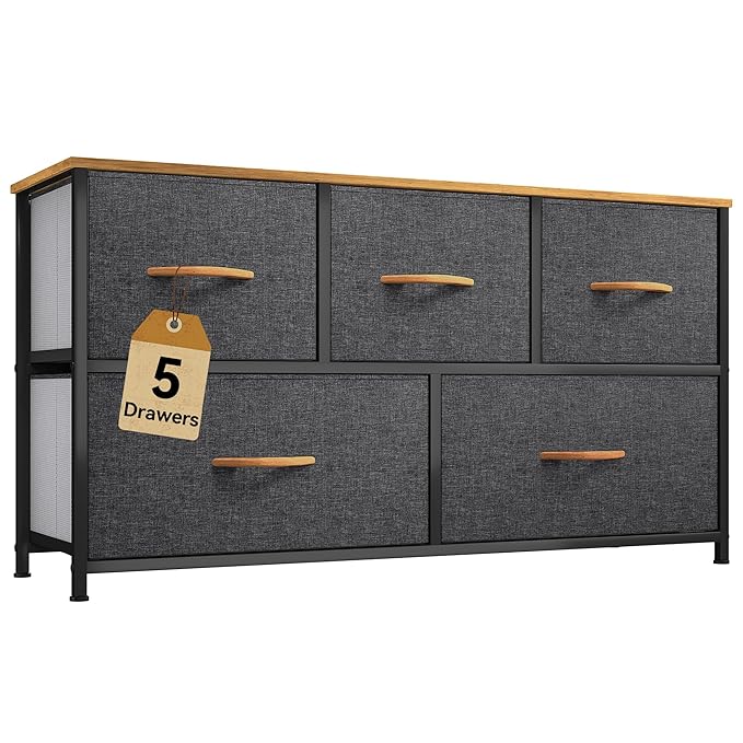 DWVO Dresser for Room with 5 Drawers by DWVO