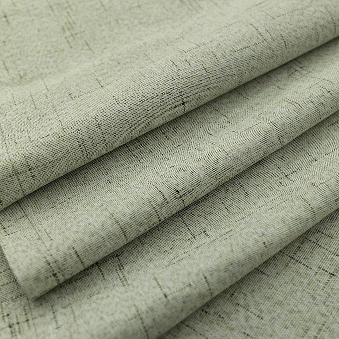 KOUFALL Extra Long 108 Inch Curtains Linen Blackout, Sage Green Thermal Heat - Image 8