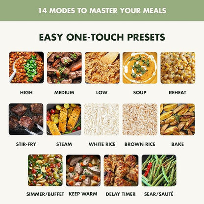 GreenPan Elite 14-in-1 Nonstick 6QT Electric Slow Cooker, PFAS-Free Ceramic - Image 5