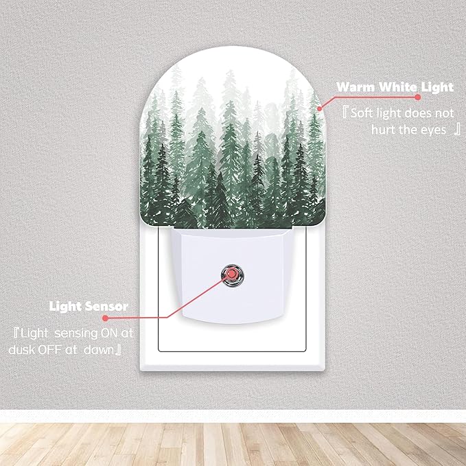 Axxitude Christmas Tree Forest Night Lights Plug into Wall - Image 2
