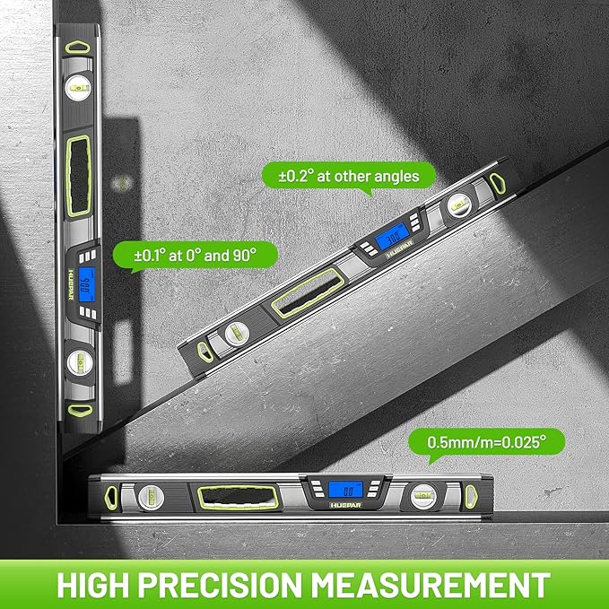 Huepar 48-Inch Digital Level, Professional Smart Precision Torpedo Level Tool - Image 2