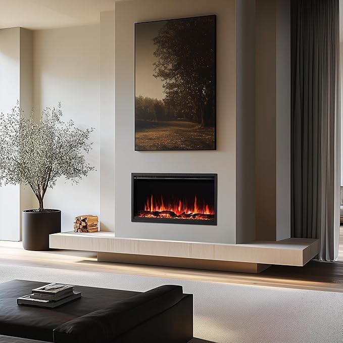 PuraFlame Herman 36 Inch Smart Linear Electric Fireplace - Image 6
