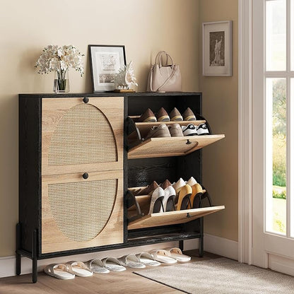 IRONCK Rattan Shoe Cabinet Storage - Image 2