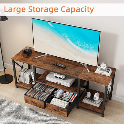 GYIIYUO TV Stand with Fabric Drawers - Image 4
