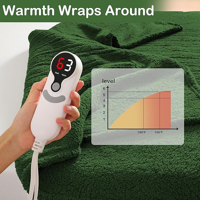 Electric Heated Blanket Full Size 72"×84" - Image 8