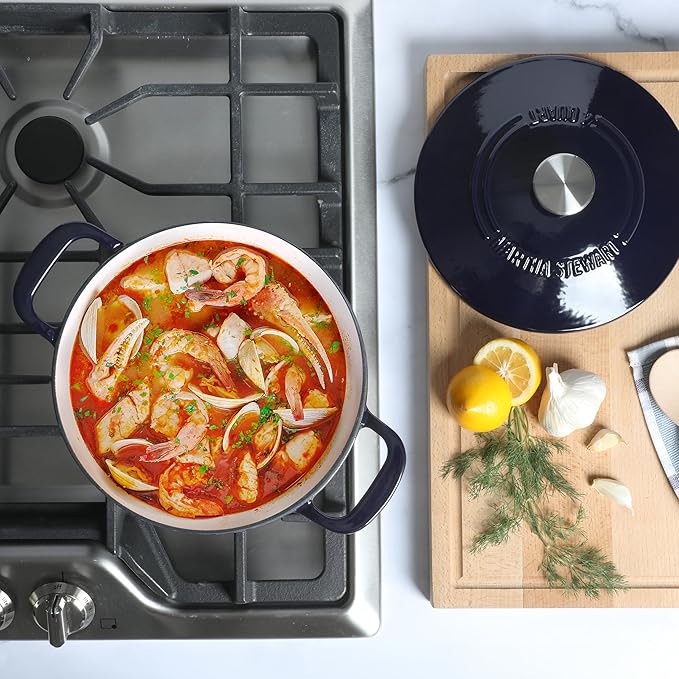 Martha Stewart Gatwick 4 Quart Enamel Cast Iron Dutch Oven - Image 10