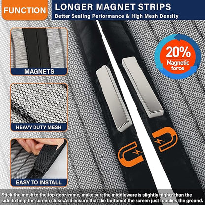 Magnetic Screen Door, Screen Door Mesh, Keep Bugs Out, Easy Install Works - Image 4