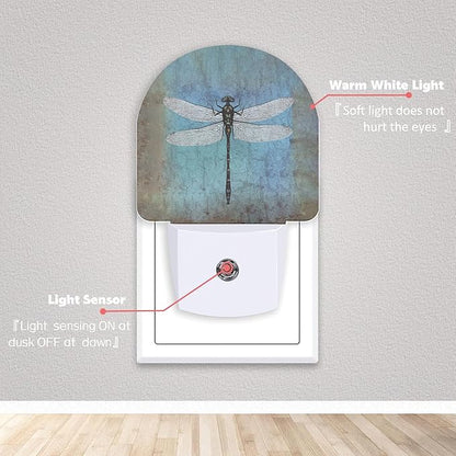 Axxitude Vintage Dragonfly Night Lights Plug into Wall - Image 2