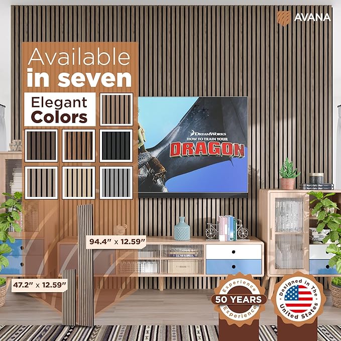 Avana Acoustic Wood Wall Panels – 47.2 X 12.6 Inch Walnut Acoustic Panels 2 PCs - Image 7