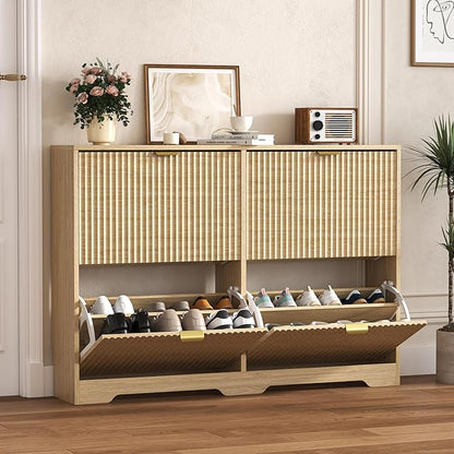 Shoe Cabinet Storage for Entryway by HUANLEGO