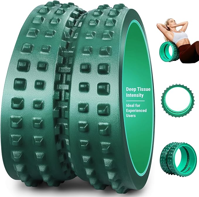 Back Roller for Back Pain Reliefn & Stretching, Deep Tissue Massage Roller by GymCope