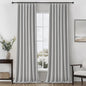Grey Linen Room Darkening Curtains 95 Inches Long 2 Panels Set by QJMYDECO