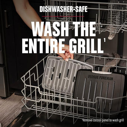 George Foreman® Fully Submersible™ Grill, NEW Dishwasher Safe, Wash the Entire - Image 3