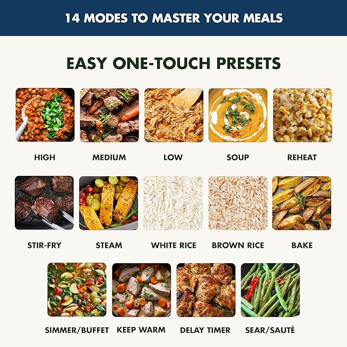GreenPan Elite 14-in-1 Nonstick 6QT Electric Slow Cooker, PFAS-Free Ceramic - Image 5
