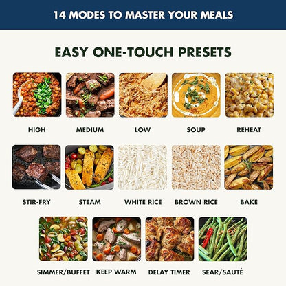 GreenPan Elite 14-in-1 Nonstick 6QT Electric Slow Cooker, PFAS-Free Ceramic - Image 5
