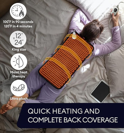 GENIANI Electric Heating Pad for Back Pain & Cramps Relief, Electric Throw - Image 5