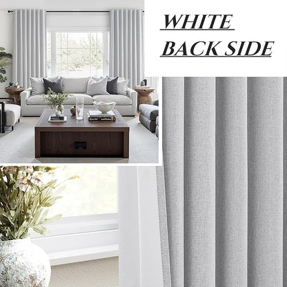 Light Grey Blackout Curtains 84 Inch Length 2 Panels Set - Image 6
