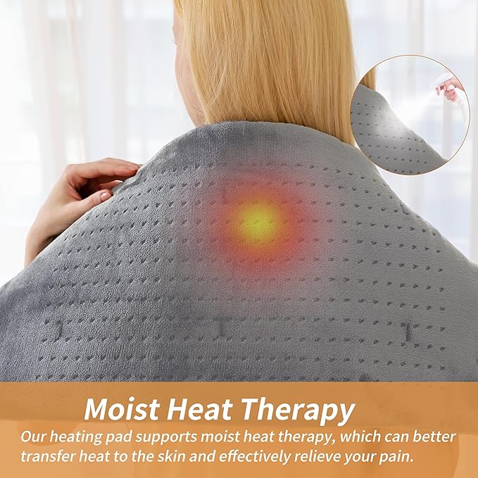 Massaging Weighted Heating Pad for Back Pain Relief, Heating Pads for Neck - Image 5