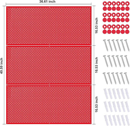 Daanxw Pegboard Rack Garage Storage Steel Horizontal PegBoard Pack, Steel - Image 2