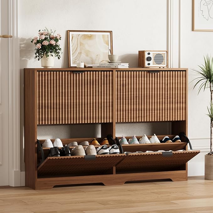 Shoe Cabinet Storage for Entryway by HUANLEGO
