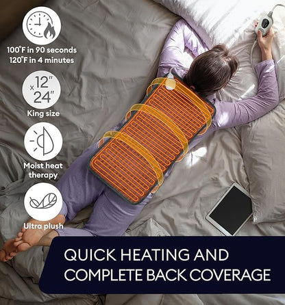 GENIANI Electric Heating Pad for Back Pain & Cramps Relief, Electric Throw - Image 8