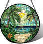 DASTOLL Stained Glass Window Hanging, and Mom 14.9x14.9 in by DASTOLL