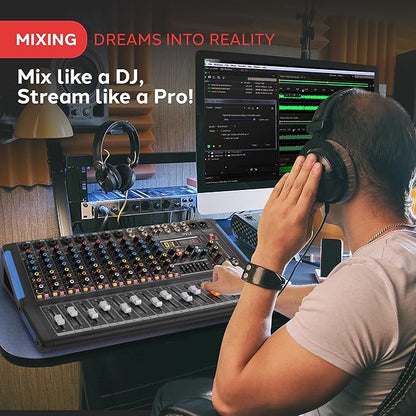 PYLE 12-Channel Bluetooth Studio Audio Mixer - Image 2