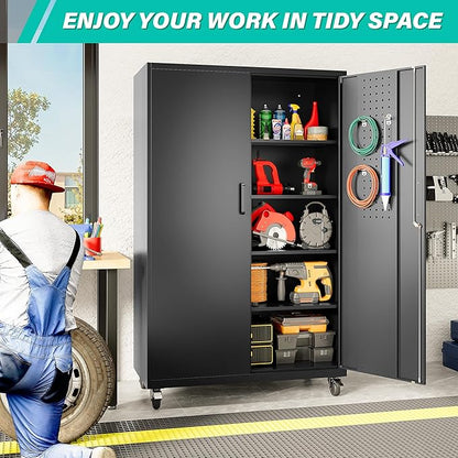 SISESOL Wide & Deep Metal Storage Cabinet - Image 3