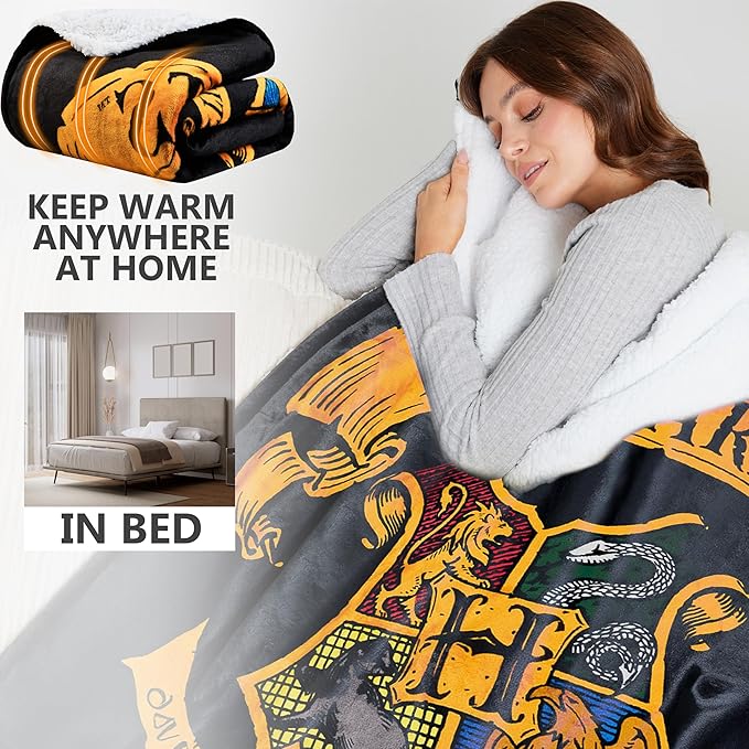 Harry Potter Gifts Heated Blanket Electric, Twin Size Luxurious Fleece Weighted - Image 5