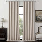 Grey Flax Extra Long Curtains 120 inch Length 2 Panels Set, Hook Belt&Rod by QJMYDECO